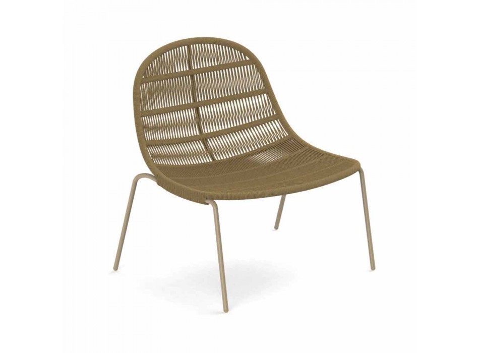 Design Outdoor Sessel aus Aluminium und Stoff - Panama von Talenti