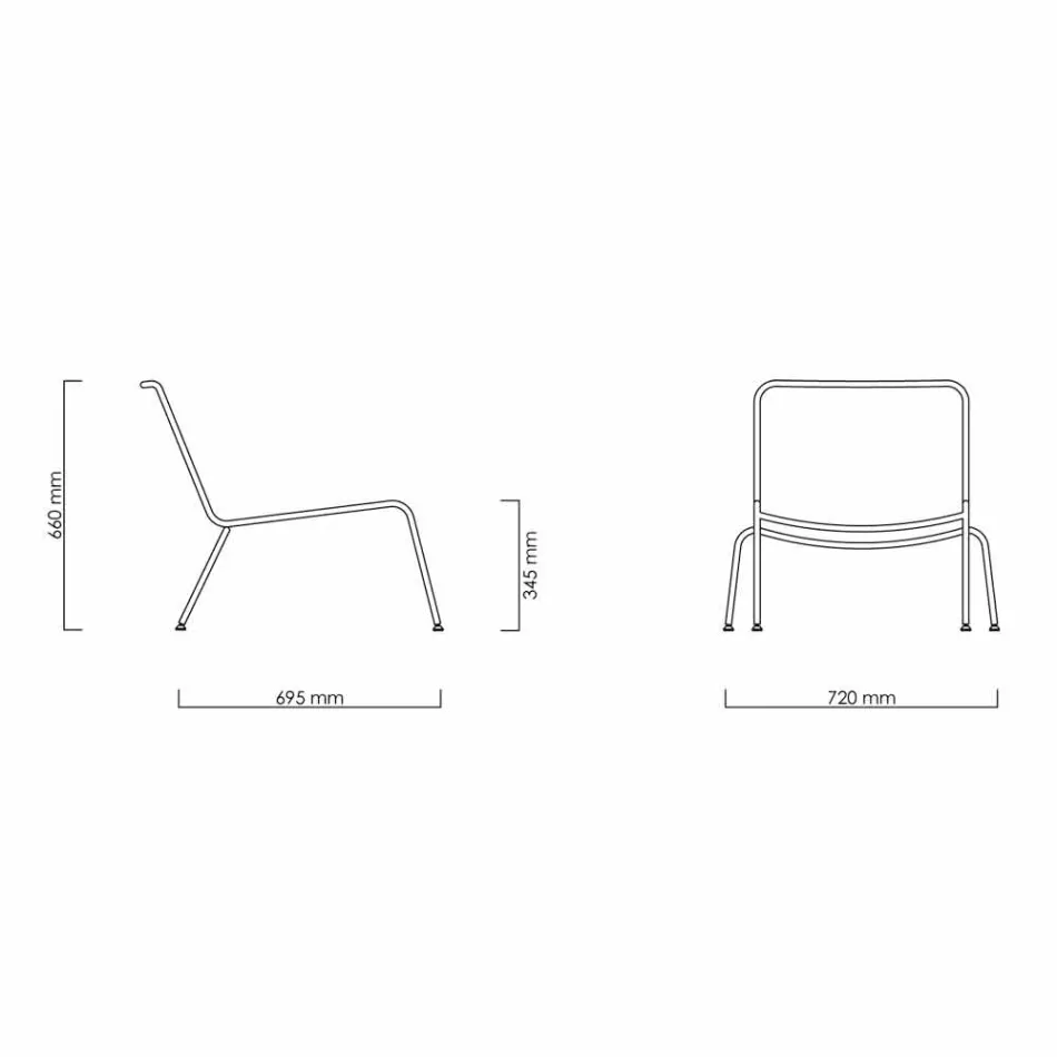 Gartensessel mit modernem Design im Seil Made in Italy - Madagaskar3 Viadurini