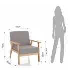 Sessel aus massivem Kiefernholz – Xenon Viadurini