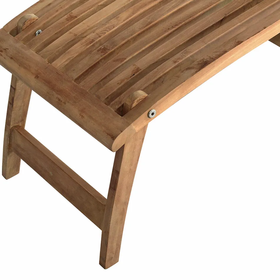 Verstellbarer Gartensessel aus Teakholz - Jade Viadurini