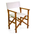 Regiestuhl aus geöltem Akazienholz Naturfarbe - Technical Viadurini