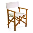 Regiestuhl aus geöltem Akazienholz Naturfarbe - Technical Viadurini