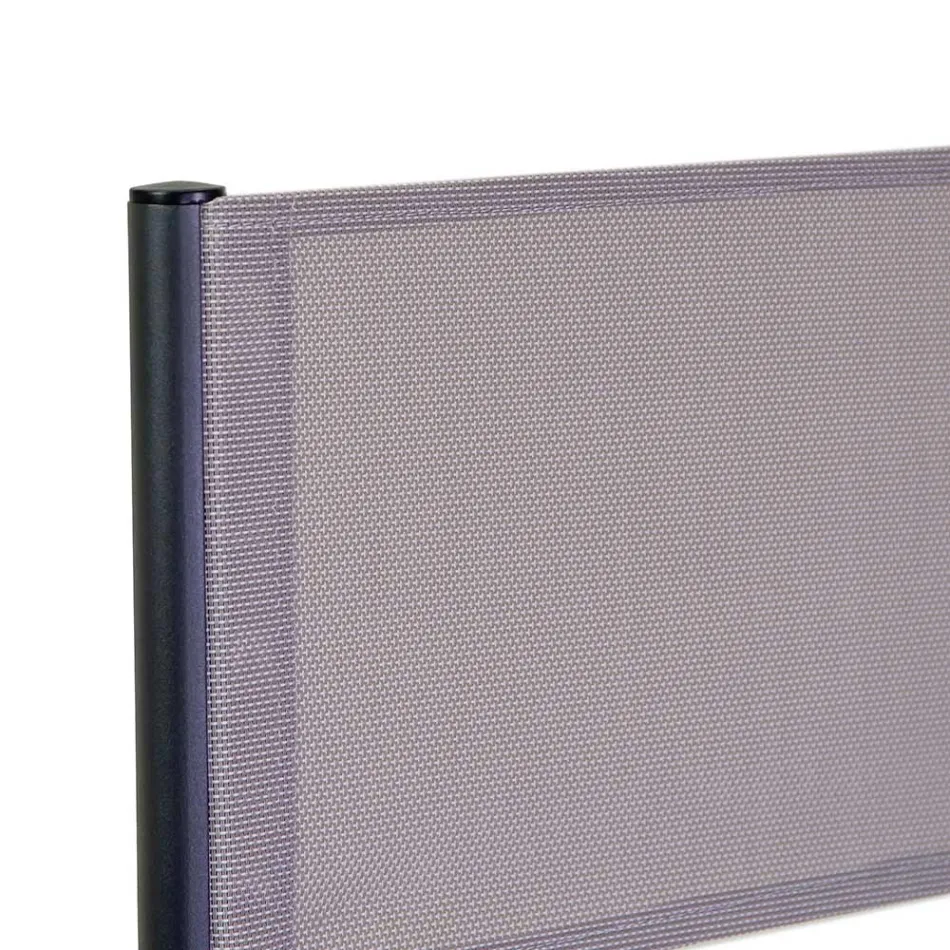 Regiestuhl aus Aluminium, Textilene und Teak Armlehne - Tenda Viadurini