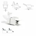 Motorisierte Relax-Drehsessel, 2 Motoren Leder/Kunstleder/Stoff Bluma Viadurini