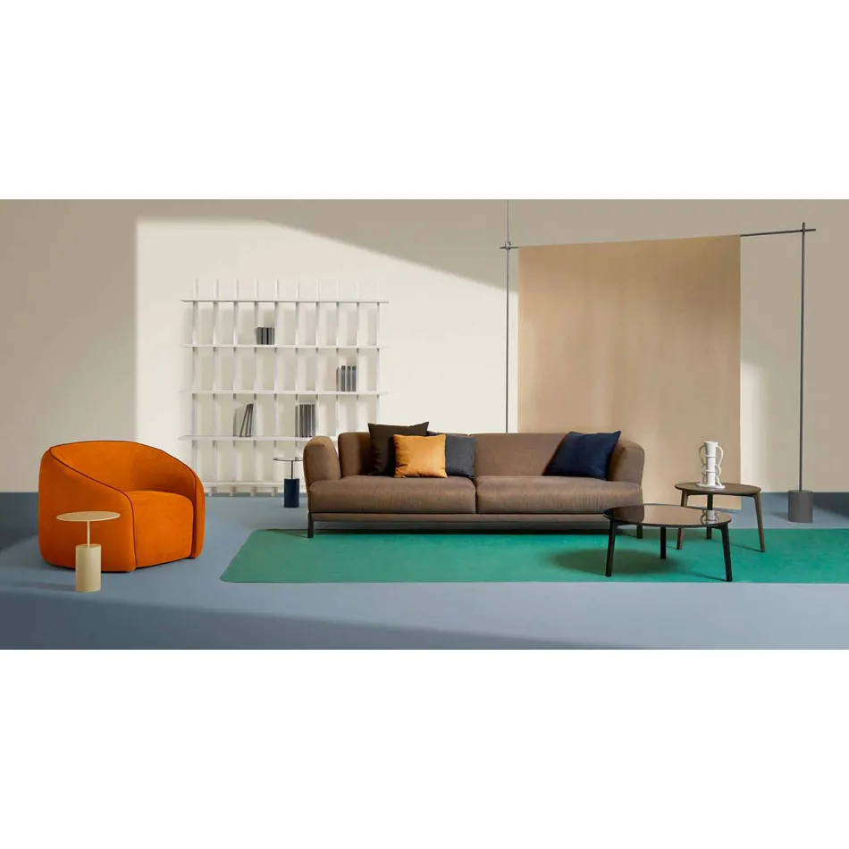 Relax Armchair Modernes Design Made in Italy aus farbigem Stoff - Baloo Viadurini