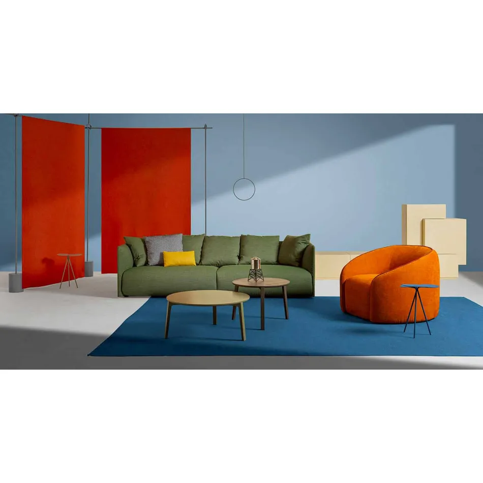 Relax Armchair Modernes Design Made in Italy aus farbigem Stoff - Baloo Viadurini