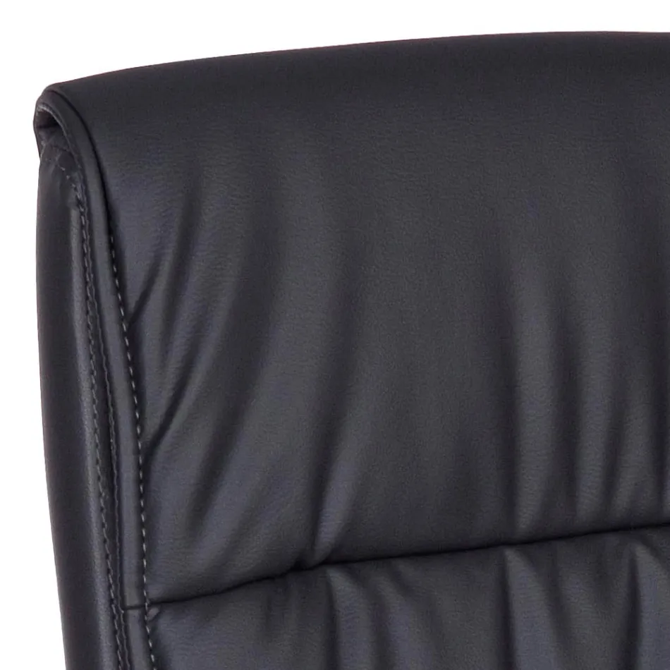 Sled Bürostuhl Stahl und Kunstleder mit Armlehnen 2 Stück - Monaldo Viadurini