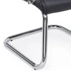 Sled Bürostuhl Stahl und Kunstleder mit Armlehnen 2 Stück - Monaldo Viadurini