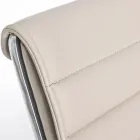 Ergonomischer Bürosessel mit Armlehnen aus Stahl und Kunstleder - Mantica Viadurini