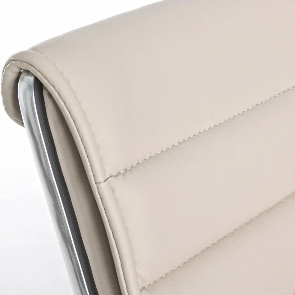 Ergonomischer Bürosessel mit Armlehnen aus Stahl und Kunstleder - Mantica Viadurini