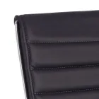 Ergonomischer Bürosessel mit Armlehnen aus Stahl und Kunstleder - Mantica Viadurini