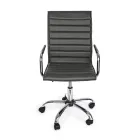 Ergonomischer Bürosessel mit Armlehnen aus Stahl und Kunstleder - Mantica Viadurini