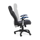 Drehbarer verstellbarer Bürosessel aus Kunstleder und Nylon 2 Farben - Saronno Viadurini