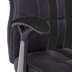 Drehbarer verstellbarer Bürosessel aus Kunstleder und Nylon 2 Farben - Saronno Viadurini