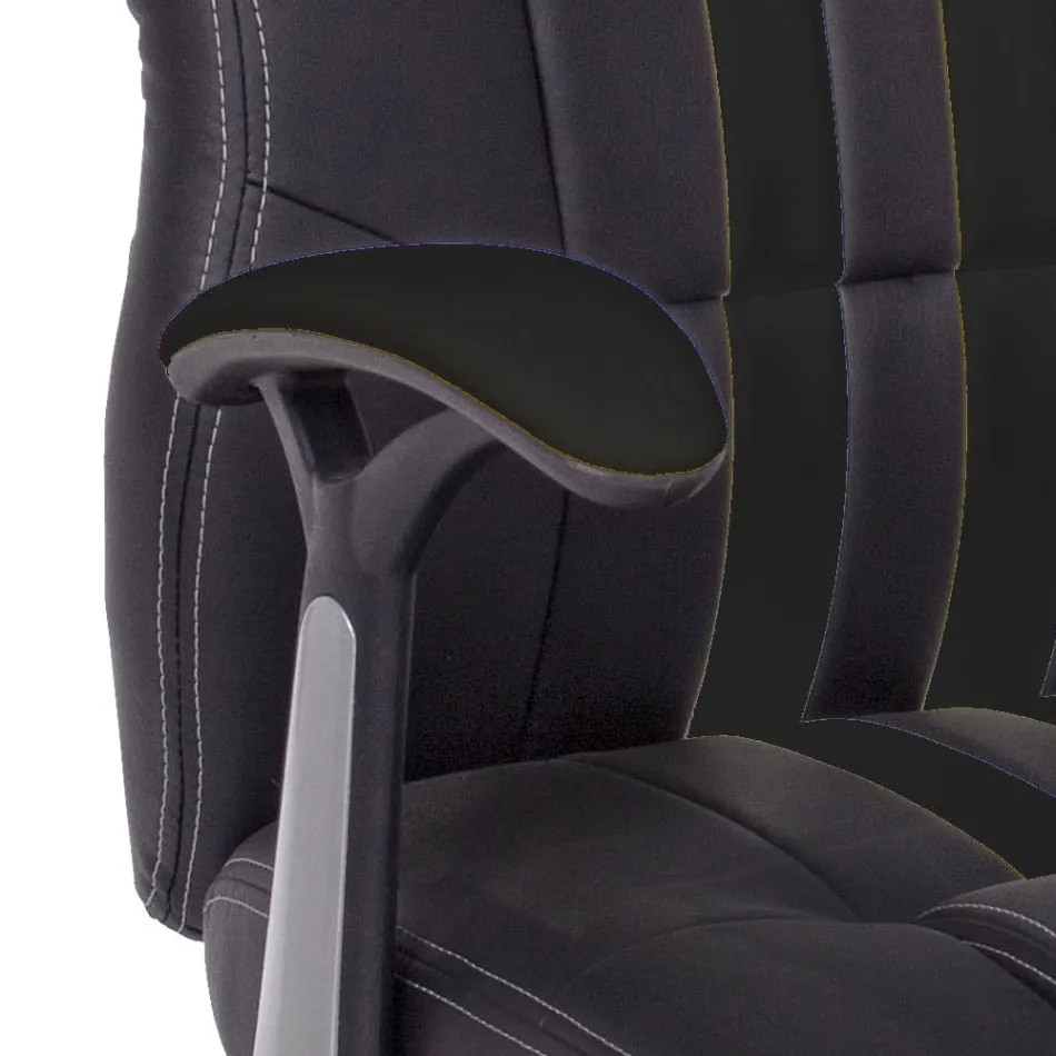 Drehbarer verstellbarer Bürosessel aus Kunstleder und Nylon 2 Farben - Saronno Viadurini