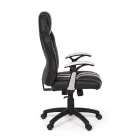 Drehbarer verstellbarer Bürosessel aus Kunstleder und Nylon 2 Farben - Saronno Viadurini