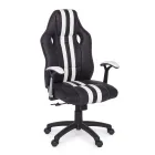 Drehbarer verstellbarer Bürosessel aus Kunstleder und Nylon 2 Farben - Saronno Viadurini