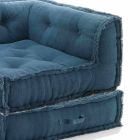 Corner Chaise Longue Sessel aus grauer, grüner oder blauer Baumwollfaser Viadurini