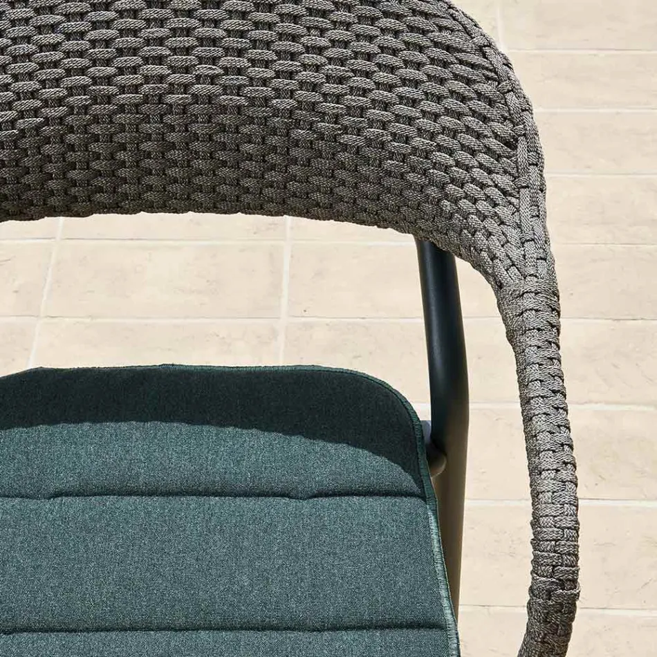 Outdoor-Sessel mit Sitzkissen Made in Italy - Noss by Varaschin Viadurini