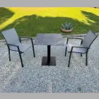 Stapelbarer Gartenstuhl aus Aluminium und Textilene - Mira Viadurini