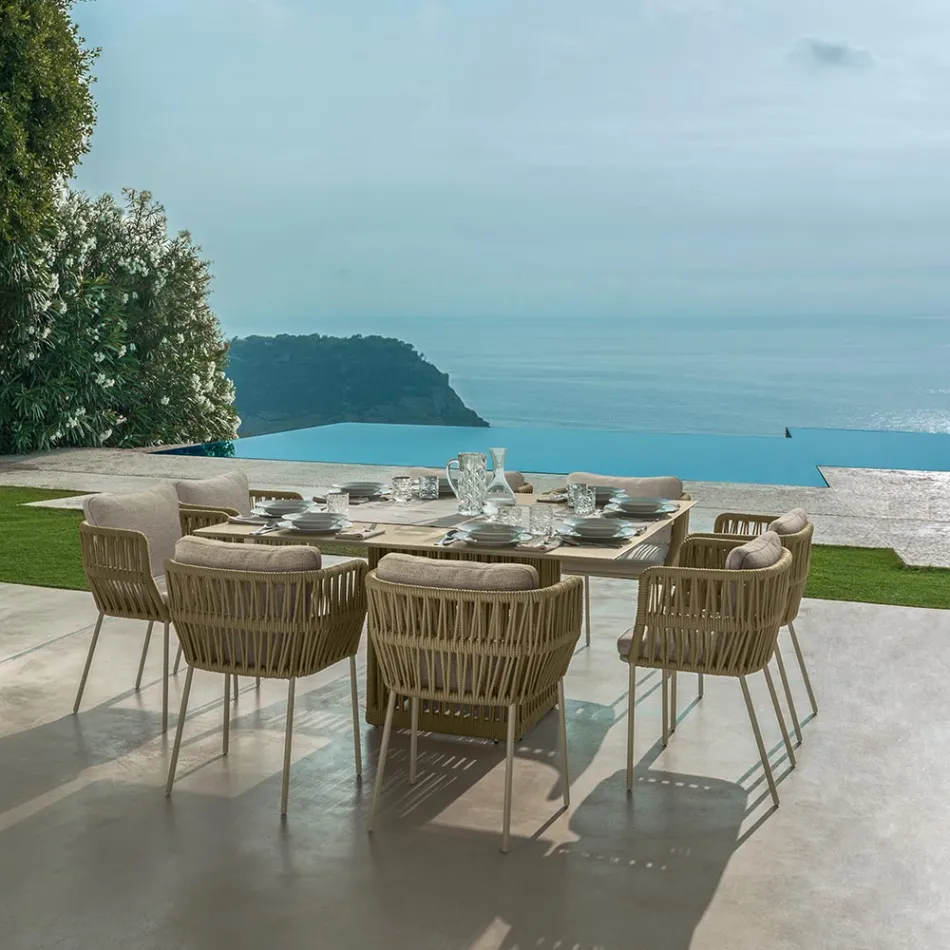 Cliff Talenti Outdoor-Sessel aus Seil und Stoff von Palomba Viadurini