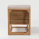 Outdoor-Sessel aus natürlichem Teakholz und Kissen - Circe Viadurini