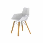 Design Wohnzimmer Sessel aus Polypropylen und Holz - Faz Wood von Vondom Viadurini
