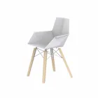 Design Wohnzimmer Sessel aus Polypropylen und Holz - Faz Wood von Vondom Viadurini