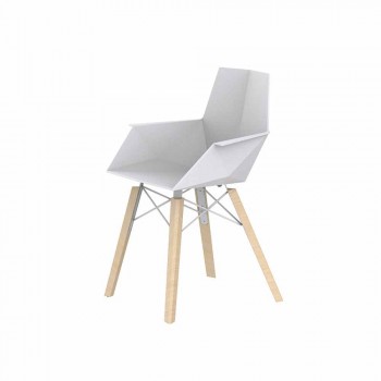 Design Wohnzimmer Sessel aus Polypropylen und Holz - Faz Wood von Vondom