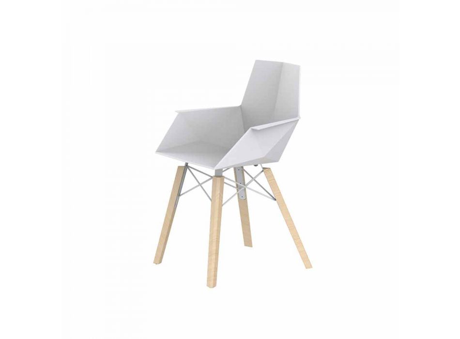 Design Wohnzimmer Sessel aus Polypropylen und Holz - Faz Wood von Vondom