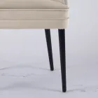 Wohnzimmersessel in verschiedenen Stoffen mit Holzschale - Edgar Viadurini