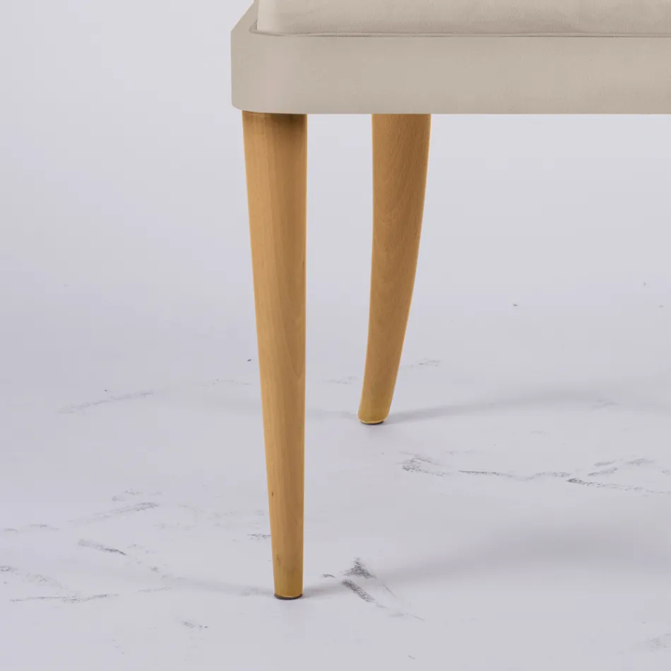 Wohnzimmersessel aus Stoff und Massivholz, hergestellt in Italien – Jordi Viadurini