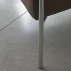 Metallsessel und Sitz aus Kunstleder, hergestellt in Italien – Minze Viadurini