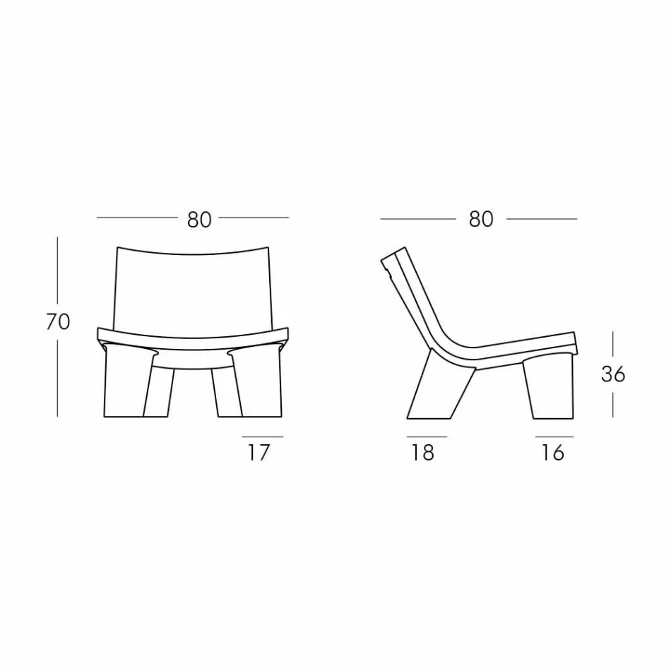Schwarzer und schwarzer Slide Chair Lita Anniversary aus Italien Viadurini