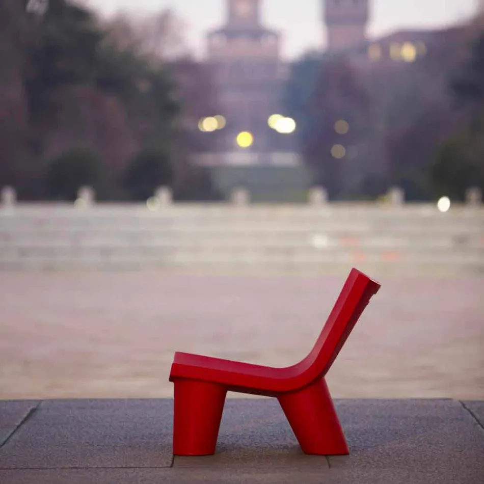 Schiebe Design Lounge Sessel Low Lita in Italien hergestellt Viadurini