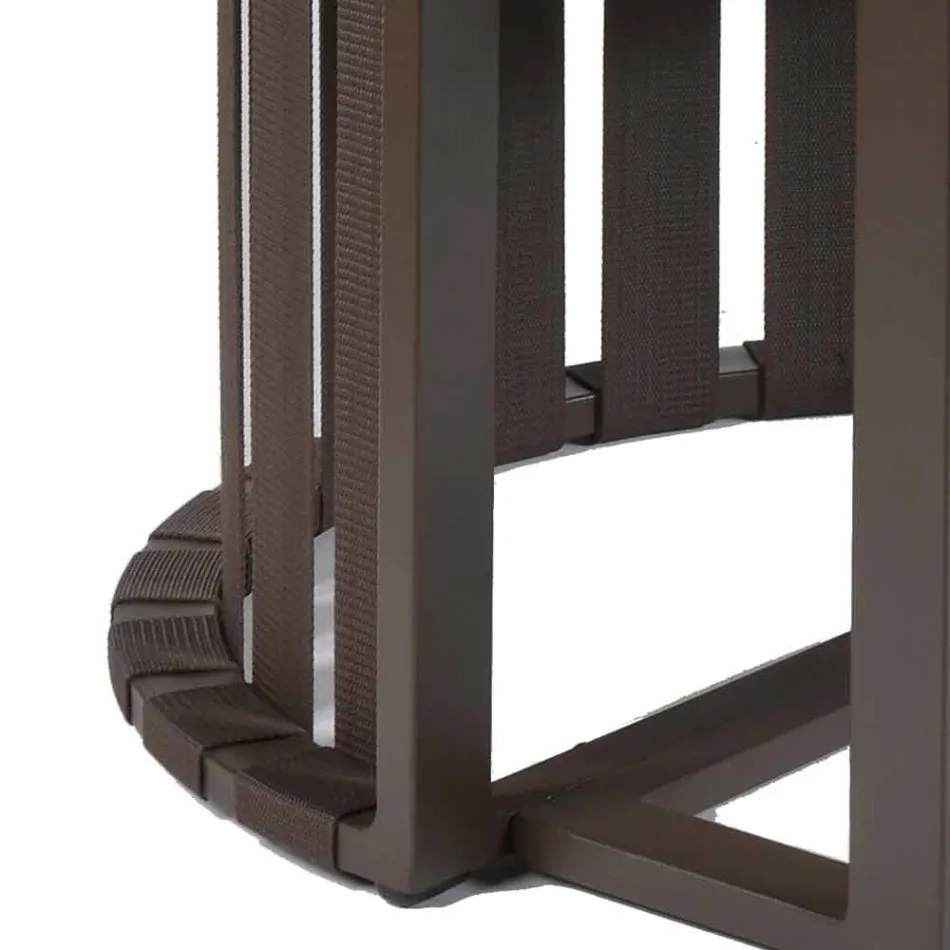 Outdoor Dining Armchair in Aluminium und Luxus Design Seile - Julie Viadurini