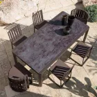 Outdoor Dining Armchair in Aluminium und Luxus Design Seile - Julie Viadurini