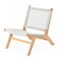 Outdoor-Relax-Sessel aus Teakholz und Seilgeflecht - Arjuna
