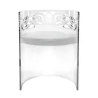 Transparenter Plexiglas-Sessel mit gepolstertem Sitz, hergestellt in Italien – Caelia Viadurini