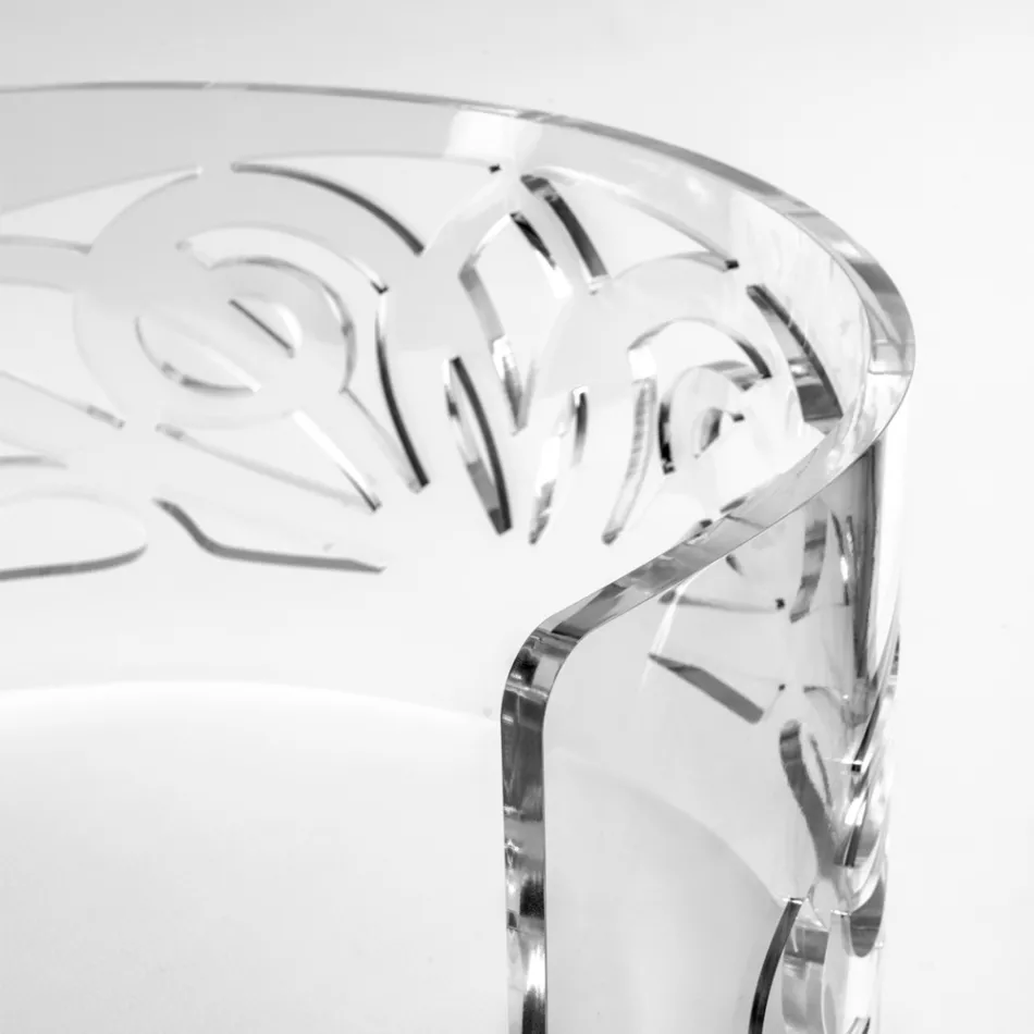 Transparenter Plexiglas-Sessel mit gepolstertem Sitz, hergestellt in Italien – Caelia Viadurini