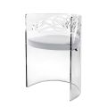 Transparenter Plexiglas-Sessel mit gepolstertem Sitz, hergestellt in Italien – Caelia