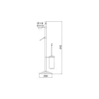 Bodenhandtuchhalter mit Vintage-Seifenschale aus Messing und Keramik – Rouen Viadurini