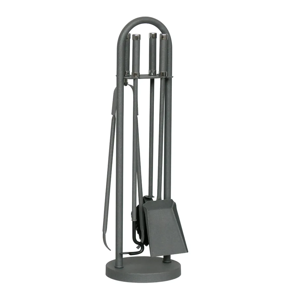 Werkzeughalter mit 4 Kaminbestecken Made in Italy – Licaone Viadurini