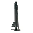 Werkzeughalter mit Haken, Klemme, Kehrschaufel und Besen. Hergestellt in Italien – Geisha Viadurini