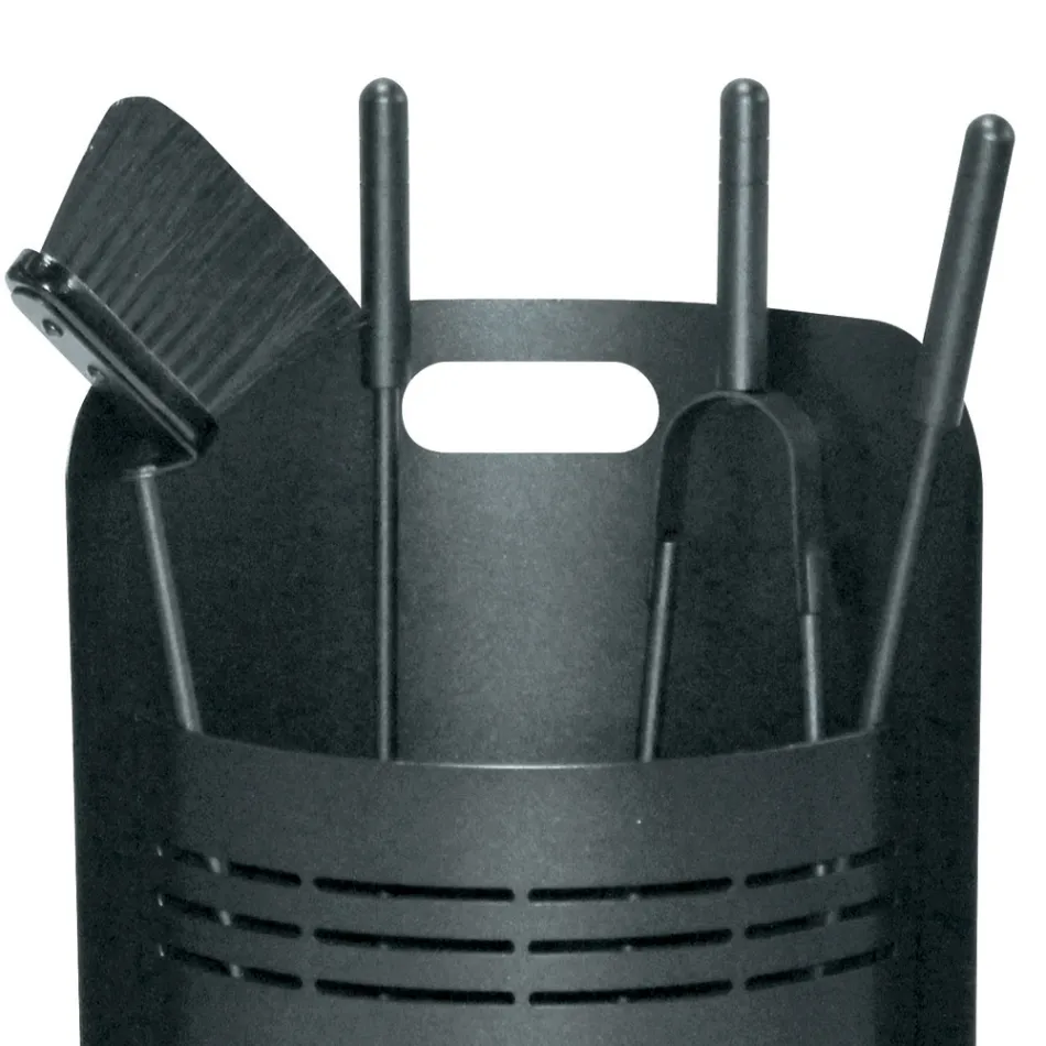 Fester Werkzeughalter mit 4 Werkzeugen für den Kamin, hergestellt in Italien – Bonsai Viadurini