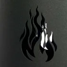 Metall-Kaminwerkzeughalter mit 4 Zubehörteilen, hergestellt in Italien – Canarino Viadurini