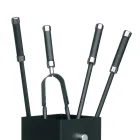 Quadratischer Werkzeughalter aus Metall und 4 Zubehörteile, hergestellt in Italien – Iena Viadurini