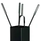 Quadratischer Werkzeughalter aus Metall und 4 Zubehörteile, hergestellt in Italien – Iena Viadurini