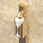 Säulenspenderhalter aus Luxusstahl in Schwarz oder Gold Made in Italy - Giovina Viadurini