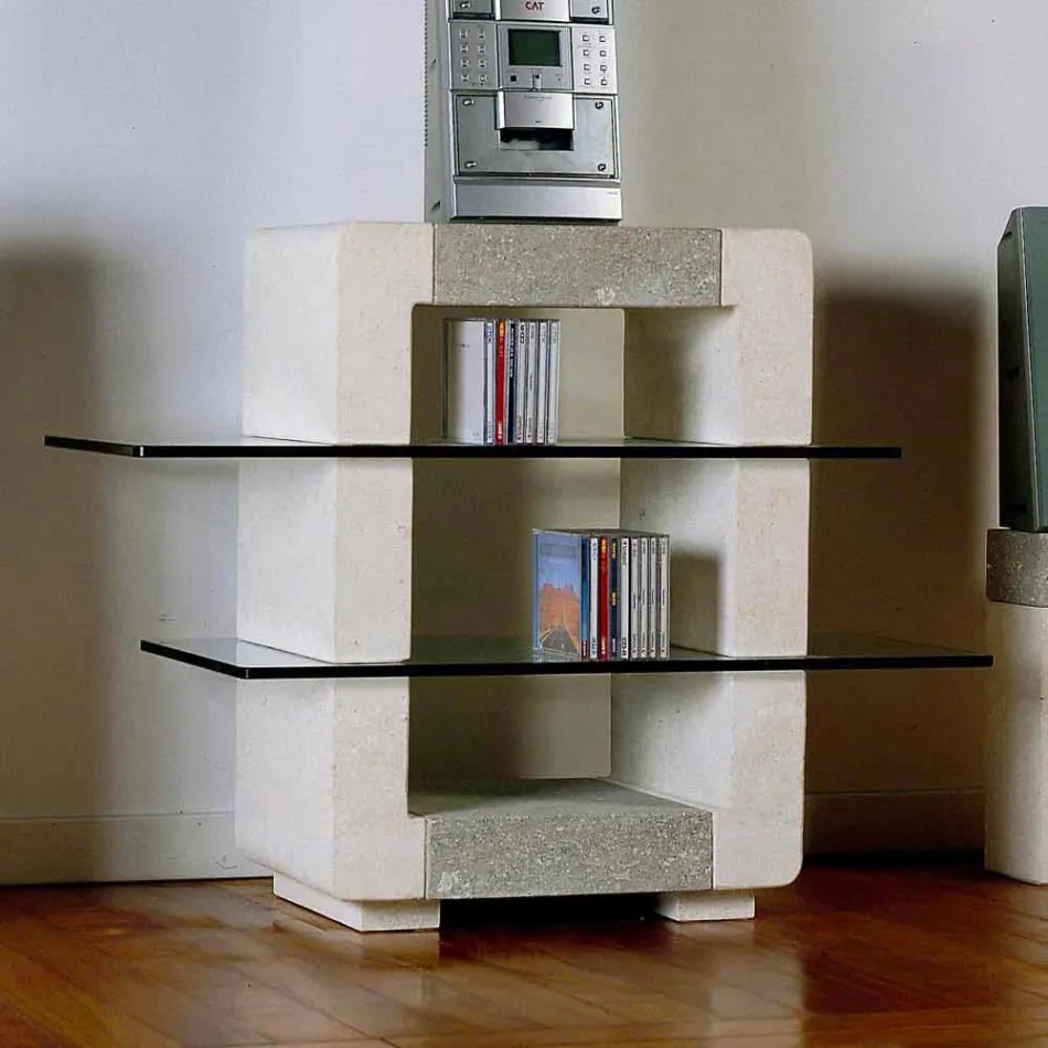 Port TV hallo-Fi-Stein und Kristalle modernes Design Xeni Viadurini